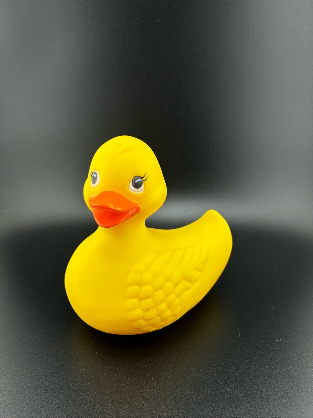 Large Vintage Yellow Rubber Duck Bath Toy 1977